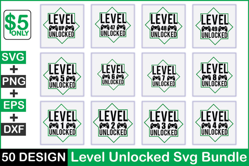 Level Unlocked Svg Bundle