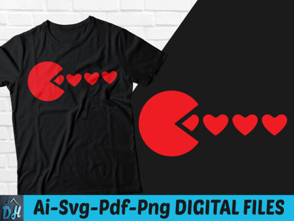 Pac man valentines tshirt design, pac man valentines svg, pac man valentines shirt, valentine tshirt, funny valentine tshirt, valentine pac man, funny pac man, valentines heart