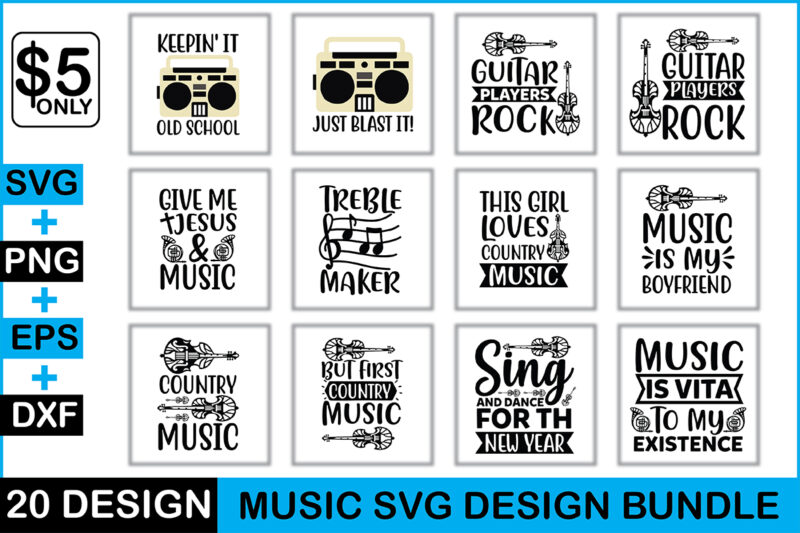 Music Svg Design Bundle