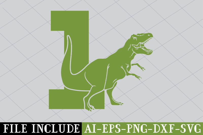 Dinosaur Number Svg Bundle