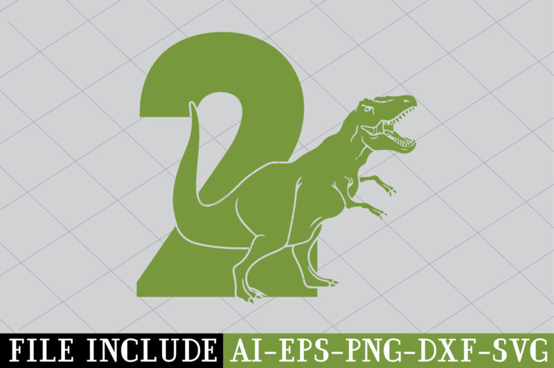 Dinosaur Number Svg Bundle