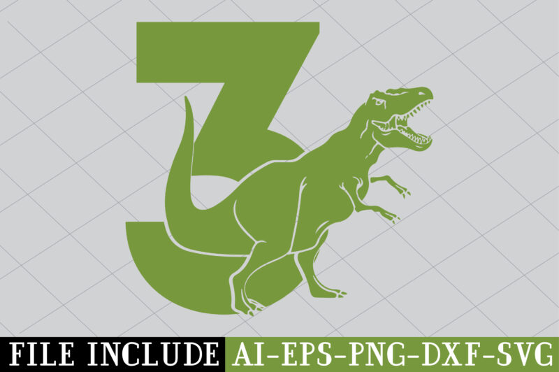 Dinosaur Number Svg Bundle