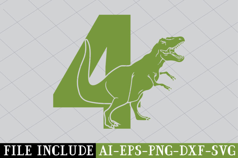 Dinosaur Number Svg Bundle