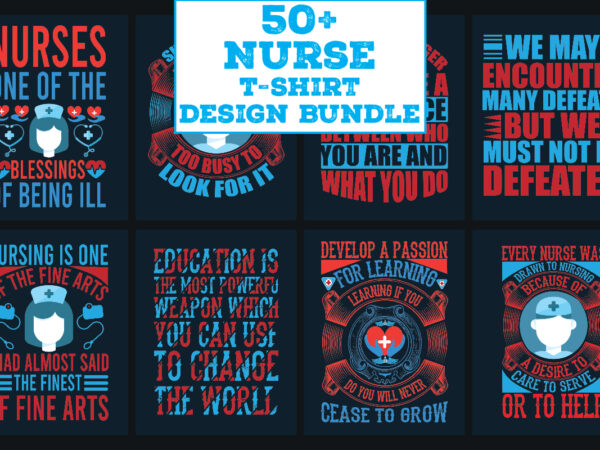 Nurse t-shirt design bundle