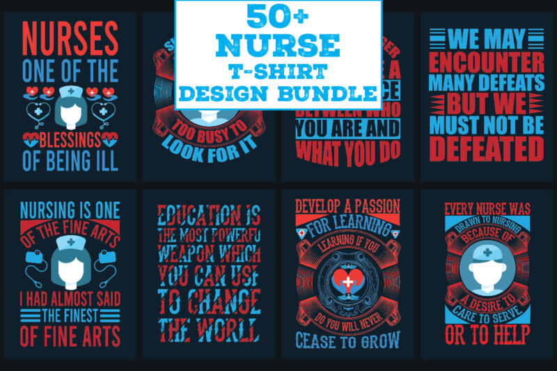 Nurse T-Shirt Design Bundle