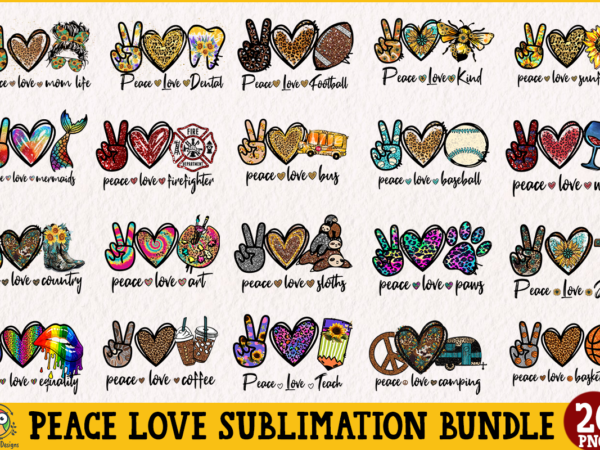 Peace love designs bundle png