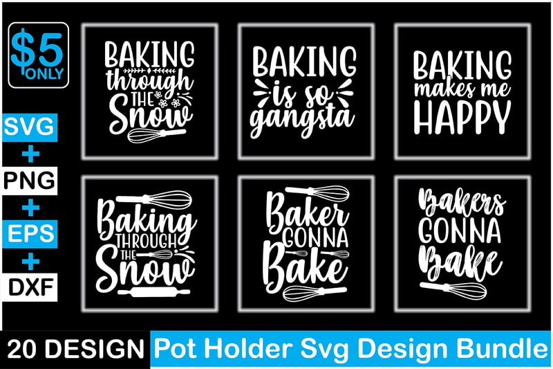 Pot Holder Svg Design Bundle - Buy t-shirt designs