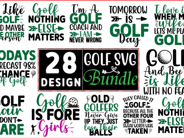 Golf svg t shirt design bundle