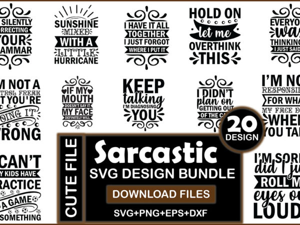 Sarcastic svg design bundle