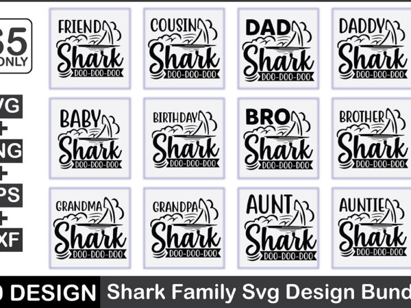 Shark family svg design bundle