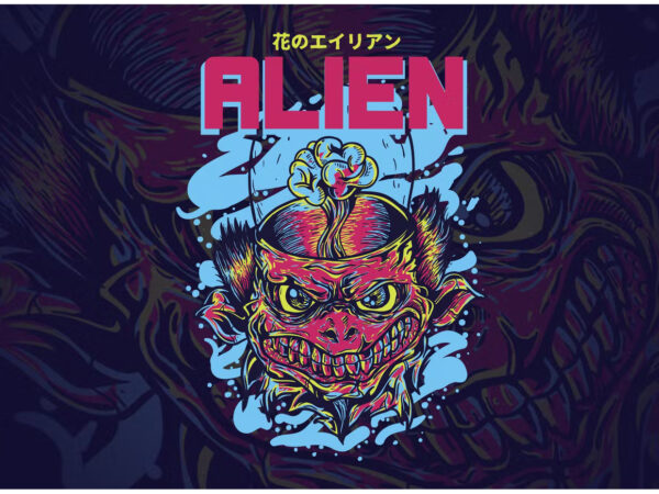 Alien invaders t-shirt design