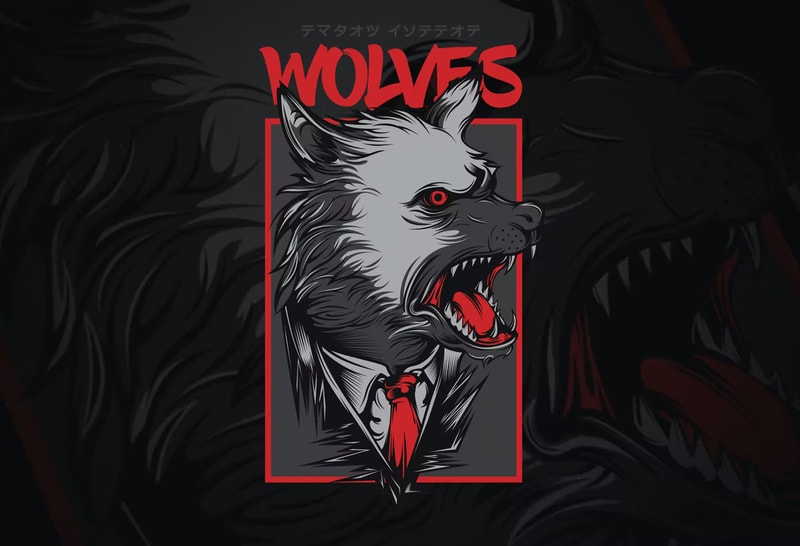 Mafia Wolves T-Shirt Design - Buy t-shirt designs