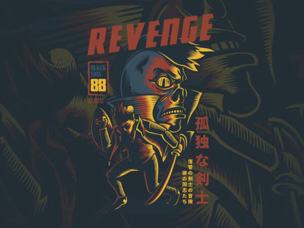 Revenge t-shirt design template