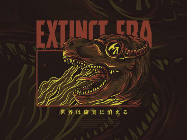 Extinct era t-shirt design