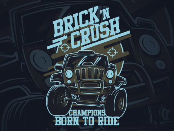 Brick n crush t-shirt design