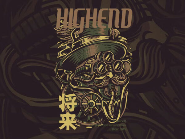 Highend t-shirt design illustration