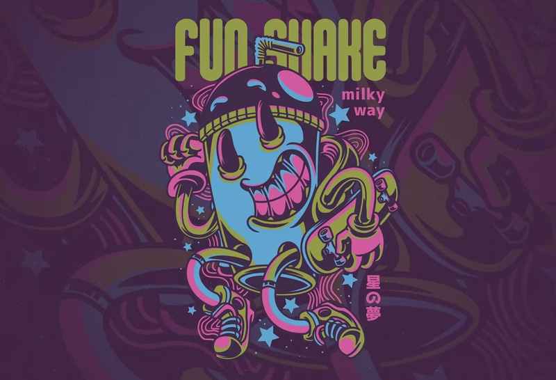 Fun Shake T-Shirt Design Illustration - Buy t-shirt designs