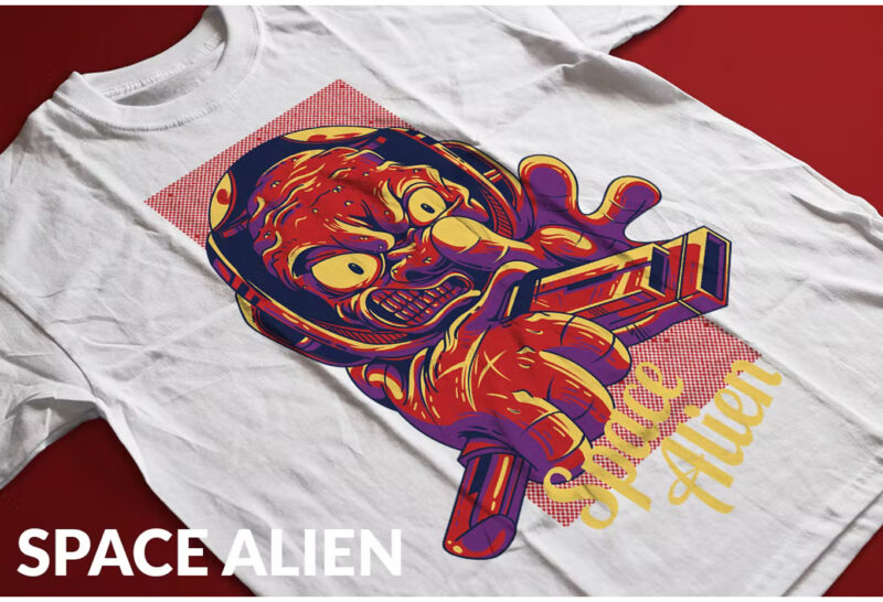 Space Alien T-Shirt Design