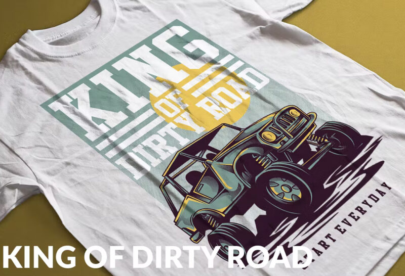 King of Dirty Road T-Shirt Design