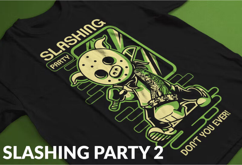 Slashing Party 2 T-Shirt Design