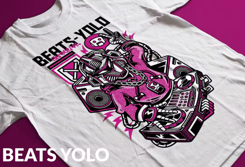 Beats Yolo T-Shirt Design Great Illustration