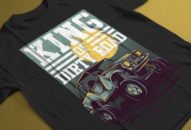 King of Dirty Road T-Shirt Design