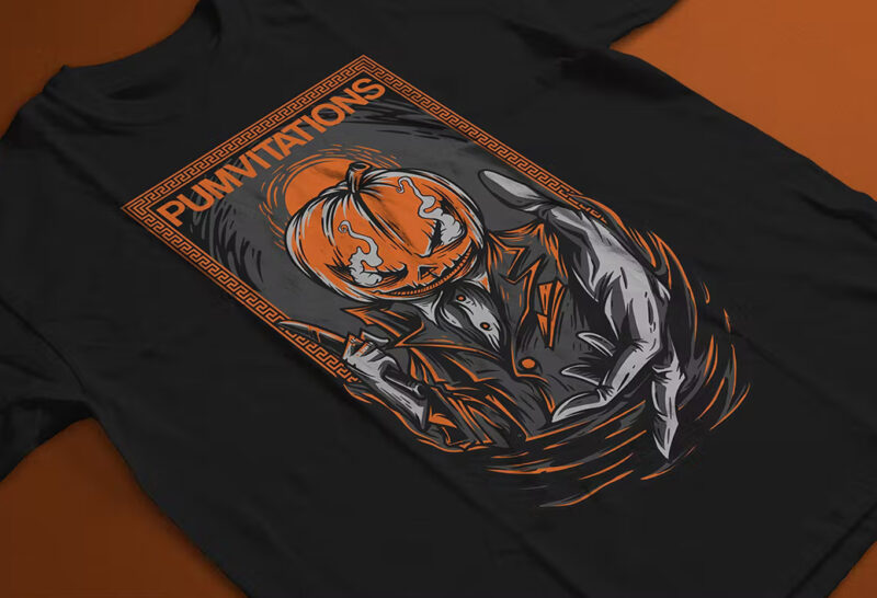 Pumvitations T-Shirt Design Illustration