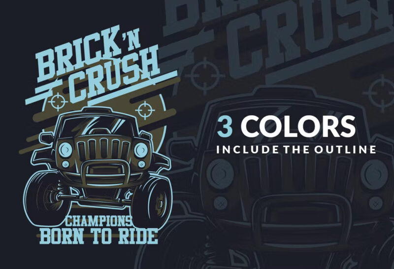 Brick n Crush T-Shirt Design