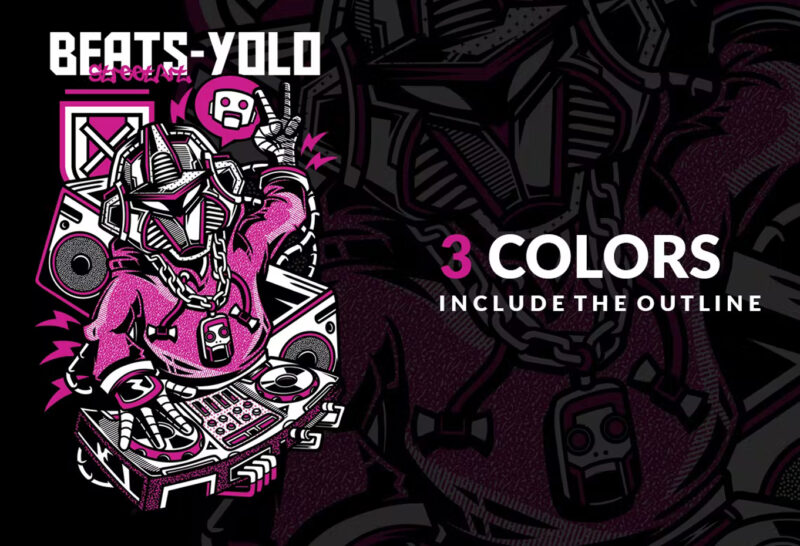 Beats Yolo T-Shirt Design Great Illustration