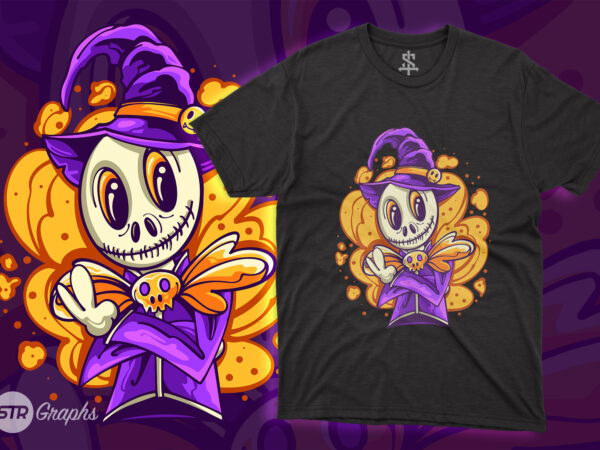 Halloween character illustration graphic t shirt