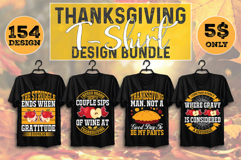 Thanksgiving T-shirt Design Bundle