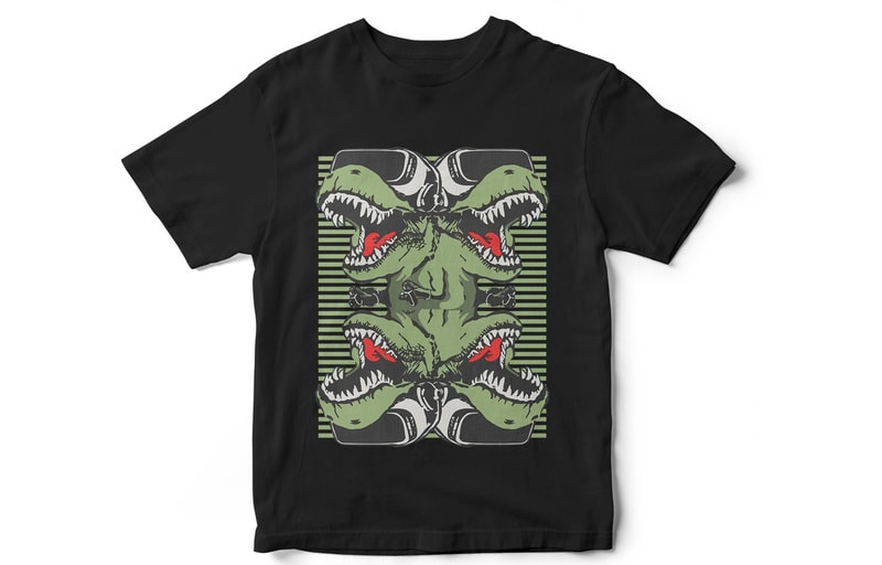 Trex, Dinosaur, t-shirt design, VR - Buy t-shirt designs
