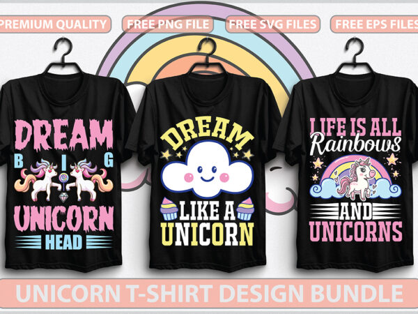 Unicorn t-shirt design bundle