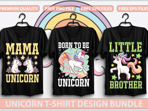 Unicorn t-shirt design bundle