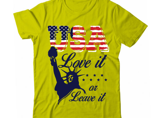 Usa love it or leave it png & svg vector for print-ready t-shirts design