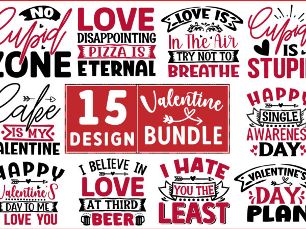 Valentine svg t shirt design bundle