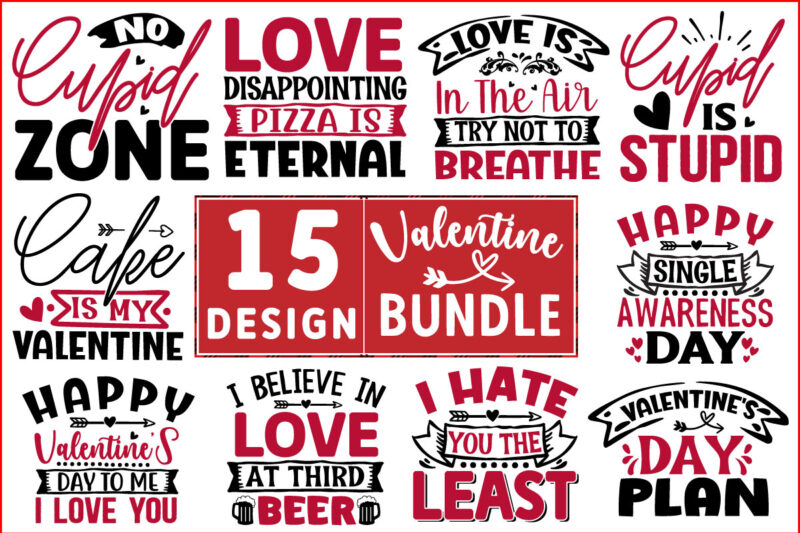 Valentine SVG T shirt Design bundle