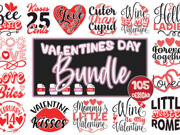 Valentine’s day bundle t shirt vector art