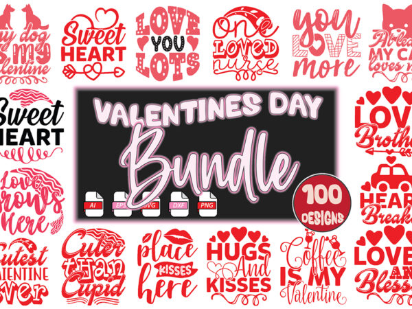 Valentine’s day bundle t shirt vector art