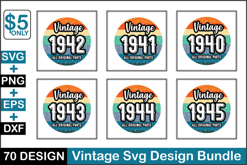 Vintage Svg Design Bundle