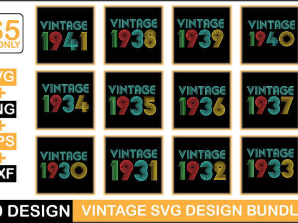 Vintage svg design bundle