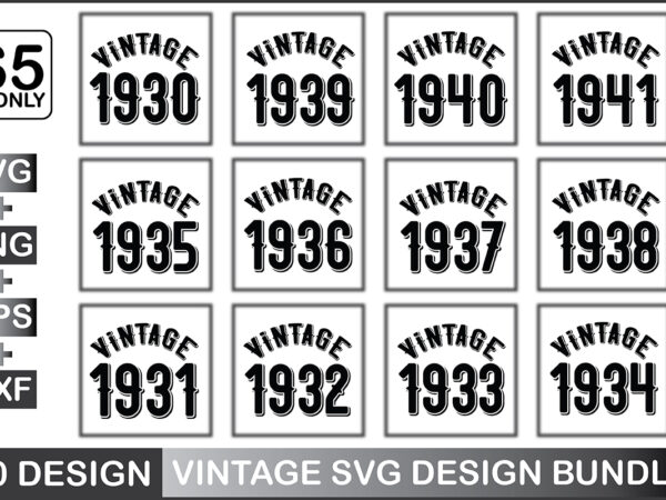 Vintage svg design bundle