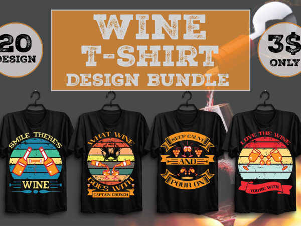 Wine t-shirt design bundle