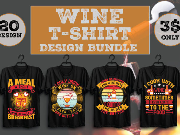 Wine t-shirt design bundle