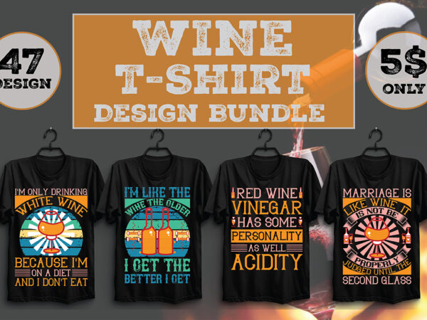 Wine t-shirt design bundle