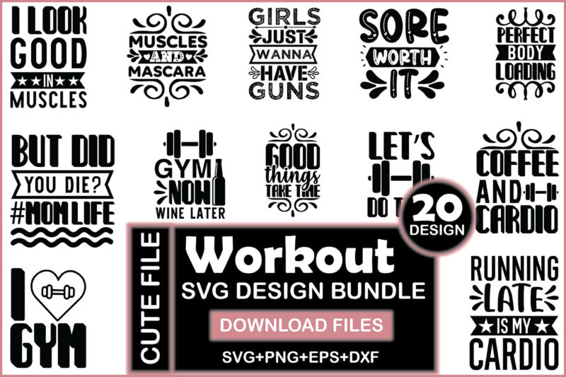 Workout Svg Design Bundle