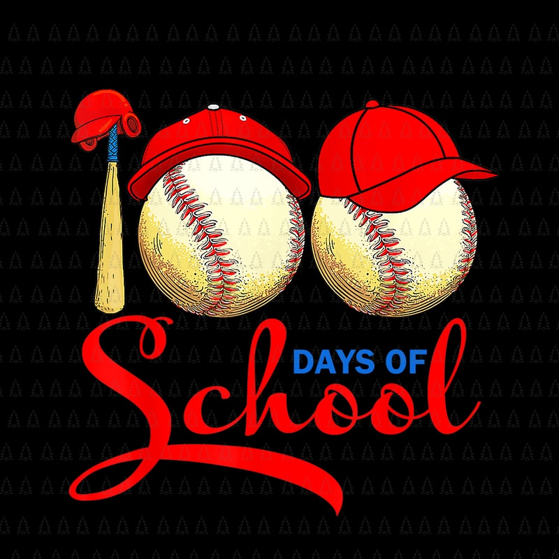 100 Days Of School Baseball Png, Teacher Kids 100th Day Of School Png ...