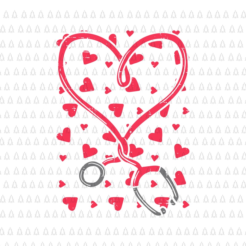 Heart Stethoscope Svg Nurse Valentines Svg Nurse Svg Heart