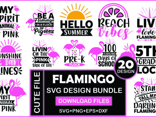 Flamingo svg design bundle