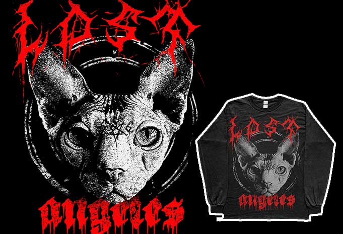 Alternative streetwear alt aesthetic y2k goth punk bundle t shirt design template